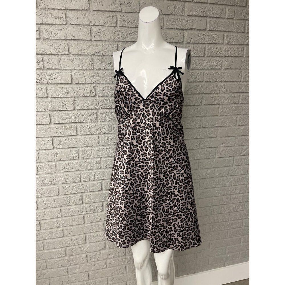 Love To Lounge Women Animal Print Nightgown / Lingerie Sleepwear Dress Size 8